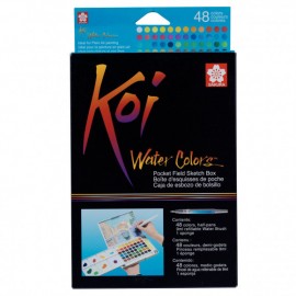 Koi water colors sketchbox 48 + brush - di Sakura 2