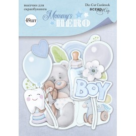 Ephemera - Abbellimenti di carta "Mommy's Hero"