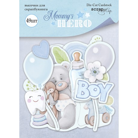 Ephemera - Abbellimenti di carta "Mommy's Hero"