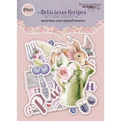 Ephemera - Abbellimenti di carta "Delicious Recipes"