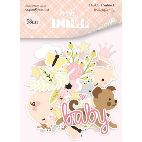 Ephemera - Abbellimenti di carta "Baby Doll"