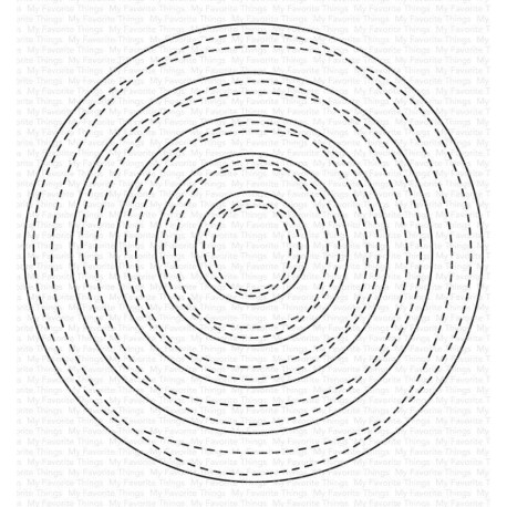 Wonky Stitched Circle - Fustella di My Favorite Things
