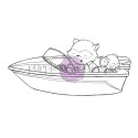Maverick & Miki (motor boat) - Timbro di Stacey Yacula Studio