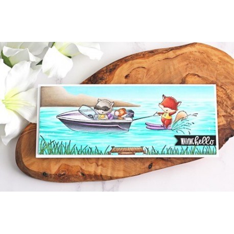 Gladys (Fox Water Skiing) - Timbro di Stacey Yacula Studio
