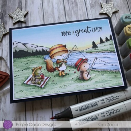 August (Turtle Reading) - Timbro di Stacey Yacula Studio