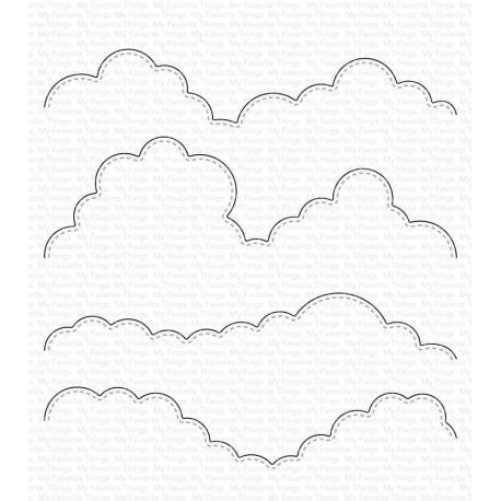 Stitched Rolling Clouds Edges - Fustella di My Favorite Things