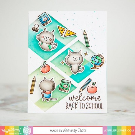 "Back to School" Combo - Timbro e fustella di Waffle Flower
