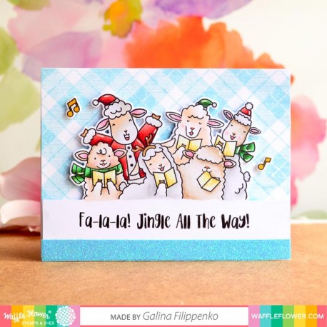 "Fa-la-la" Stamp Set - Timbro di Waffle Flower