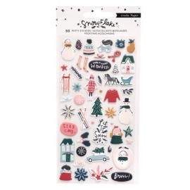 Crate paper - Snowflake Collection - Puffy Stickers