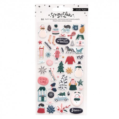Crate paper - Snowflake Collection - Puffy Stickers