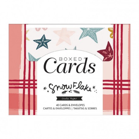 Crate paper - Snowflake boxed cards 40 sets