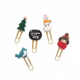 Crate paper - Snowflake rubber paper clips 5pc