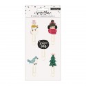 Crate paper - Snowflake rubber paper clips 5pc