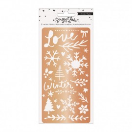 Crate paper - Snowflake copper metal stencil