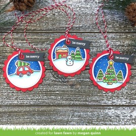 Scalloped circle gift tag - Fustella Lawn Fawn 2