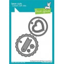 Scalloped circle gift tag - Fustella Lawn Fawn