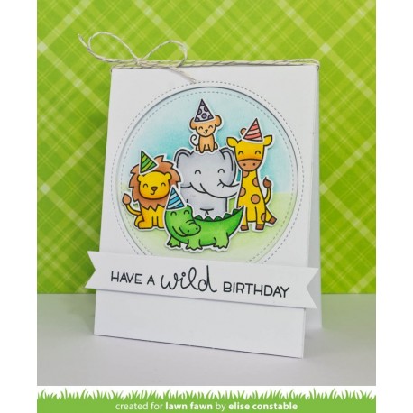 Outside in stitched Circle Stackables - Fustelle Lawn Fawn