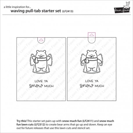 Waving pull tab starter set - Fustella Lawn Fawn