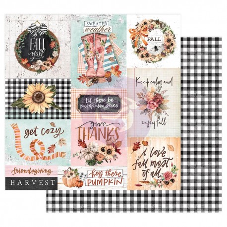 Blocco di carte per Scrapbooking di Prima Marketing -  Pumpkin & Spice 12x12