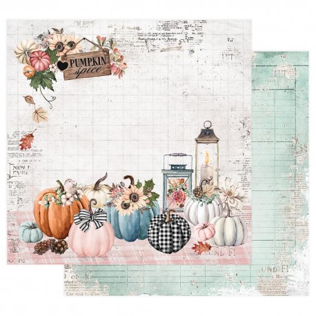 Blocco di carte per Scrapbooking di Prima Marketing -  Pumpkin & Spice 12x12