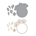 Spellbinders Christmas Foliage Circle Border - Hot Foil Plate & Dies