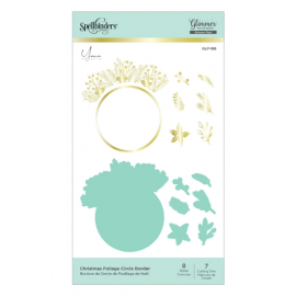 Spellbinders Christmas Foliage Circle Border - Hot Foil Plate & Dies
