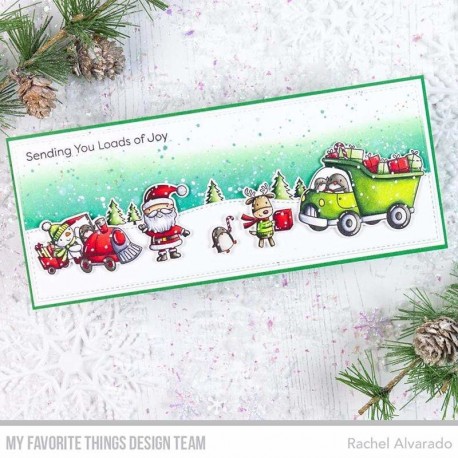 Stitched Slimline Snow Drifts - Fustella di My Favorite Things