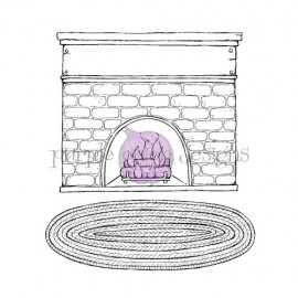 Fireplace & Rug - Timbro di Stacey Yacula Studio