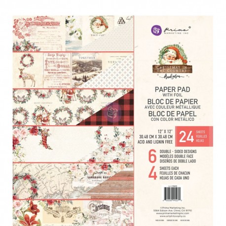 Paper pad 12x12 di Prima Marketing - Christmas In The Country