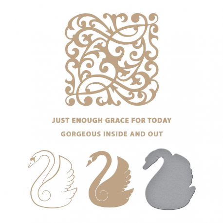 Spellbinders  Graceful Swan Glimmer - Hot Foil Plate
