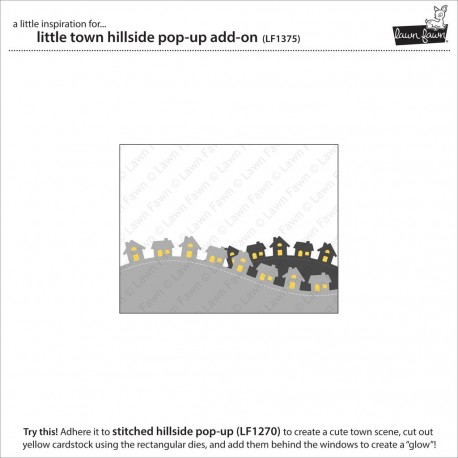 Little Town Hillside pop-up add-on- Fustella Lawn Fawn