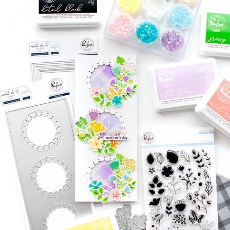 Slim stitched scallop circle panel - Fustella di Pinkfresh Studio