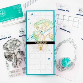 Slim diagonal stitched plaid die - Fustella di Pinkfresh Studio 2