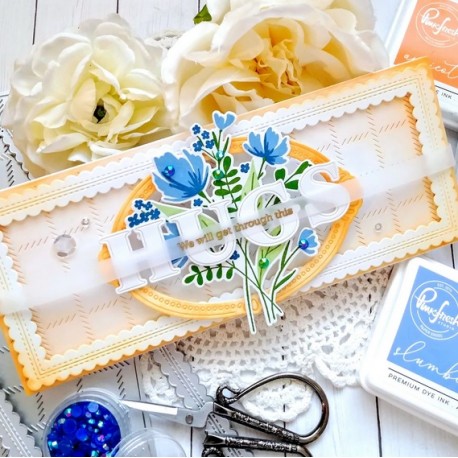 Slim diagonal stitched plaid die - Fustella di Pinkfresh Studio