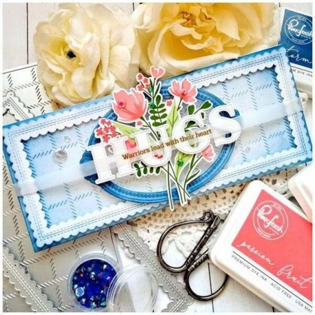 Slim diagonal stitched plaid die - Fustella di Pinkfresh Studio