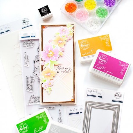 Slim Diamond Plaid Layering Stencil set - stencil di Pinkfresh Studio