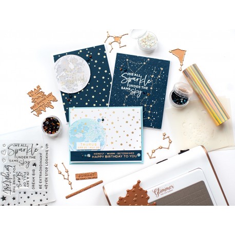 Spellbinders celestial Star Background - Hot Foil Plate
