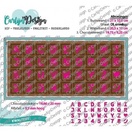 Slimline with chocolate alphabet - Fustella di CarlijnDesign