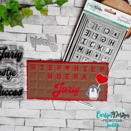 Slimline with chocolate alphabet - Fustella di CarlijnDesign 2