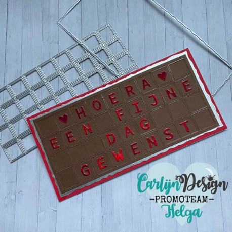 Slimline with chocolate alphabet - Fustella di CarlijnDesign