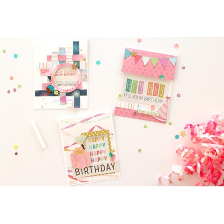 Carta per Scrapbooking do Pink Paislee  - "Birthday bash"