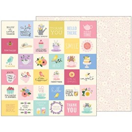 Carta per scrapbooking di Pebbles - Tea Party sentiment