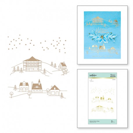 Spellbinders winter  - Hot Foil Plate village