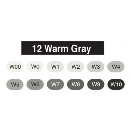 Marker Copic sketch - 12 WG Colors