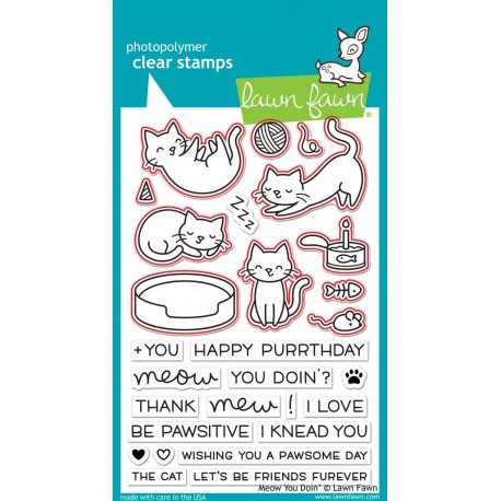 Meow You Doin - Fustella Lawn Fawn