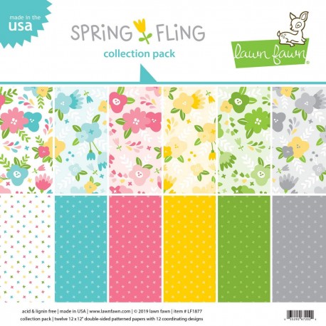 Blocco di carte Lawn Fawn 12"x12" - "Spring Fling"