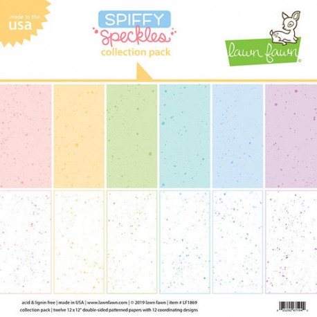 Blocco di carte Lawn Fawn 12"x12" - "Spiffy Speckles"