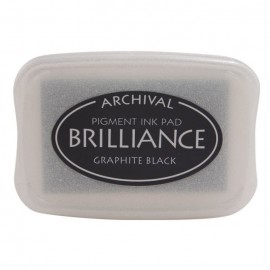 Inchiostro Brilliance ink pad Graphite black di Tsukineko