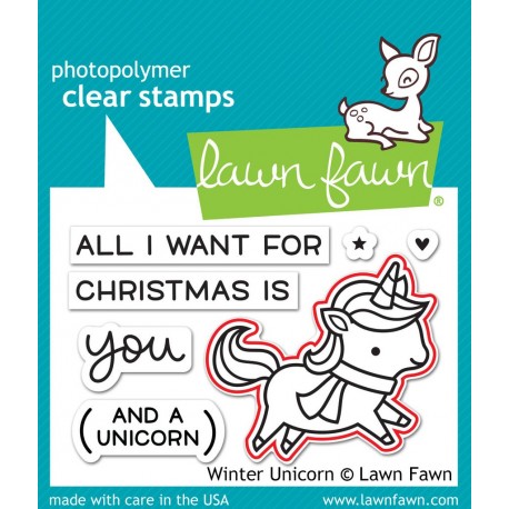 Winter unicorn - Fustelle Lawn Fawn