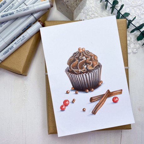 Corso online "Winter Vibes 1" colorare con Marker a base alcolica